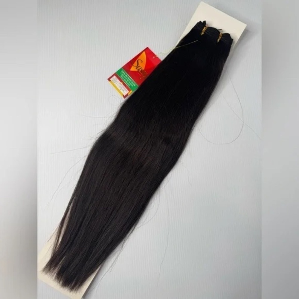 100% Human hair Extensions 18 In Natural Black Unprocessed hair - Picture 4 of 4
